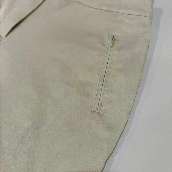 Talbots Tan Curvy Ankle Pant Size 6 Side Zipper Pockets - Picture 6 of 6